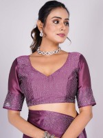 Dull Purple Rangoli Silk Saree